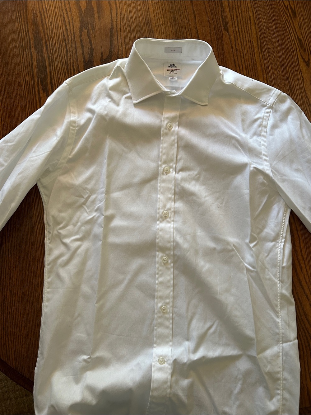 J. Crew Men's White Dress Shirt - Spread Collar